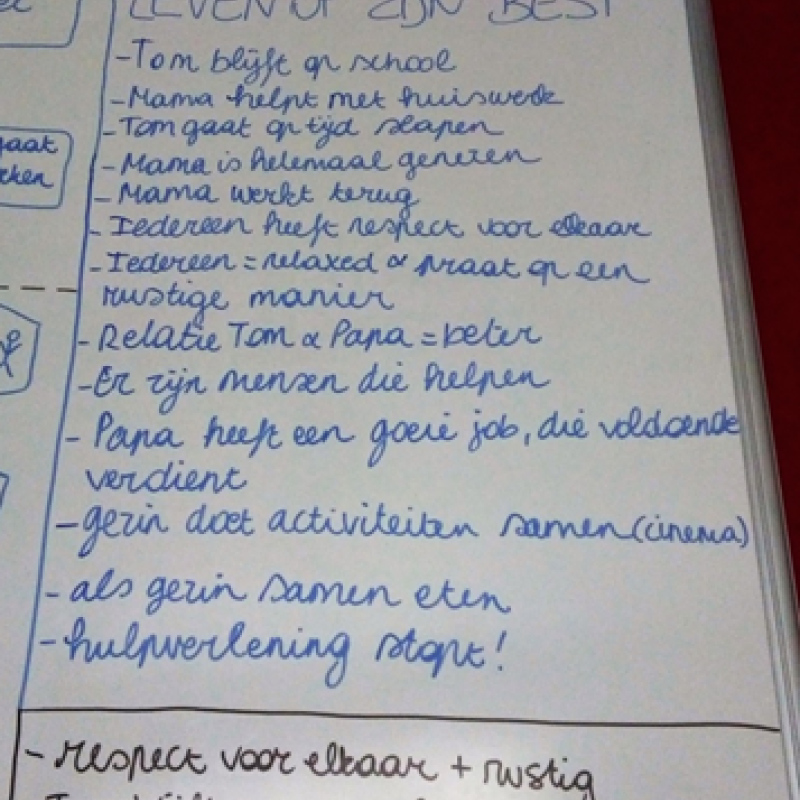 Family Road Map voorbeeld rechterkant